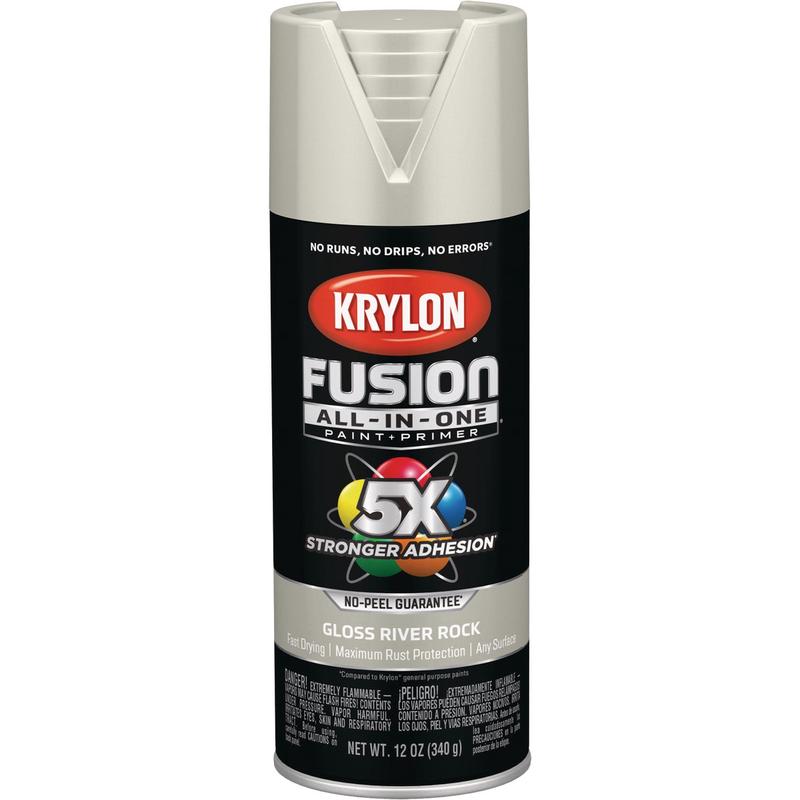 Krylon Fusion All-In-One Gloss Spray Paint & Primer, River Rock