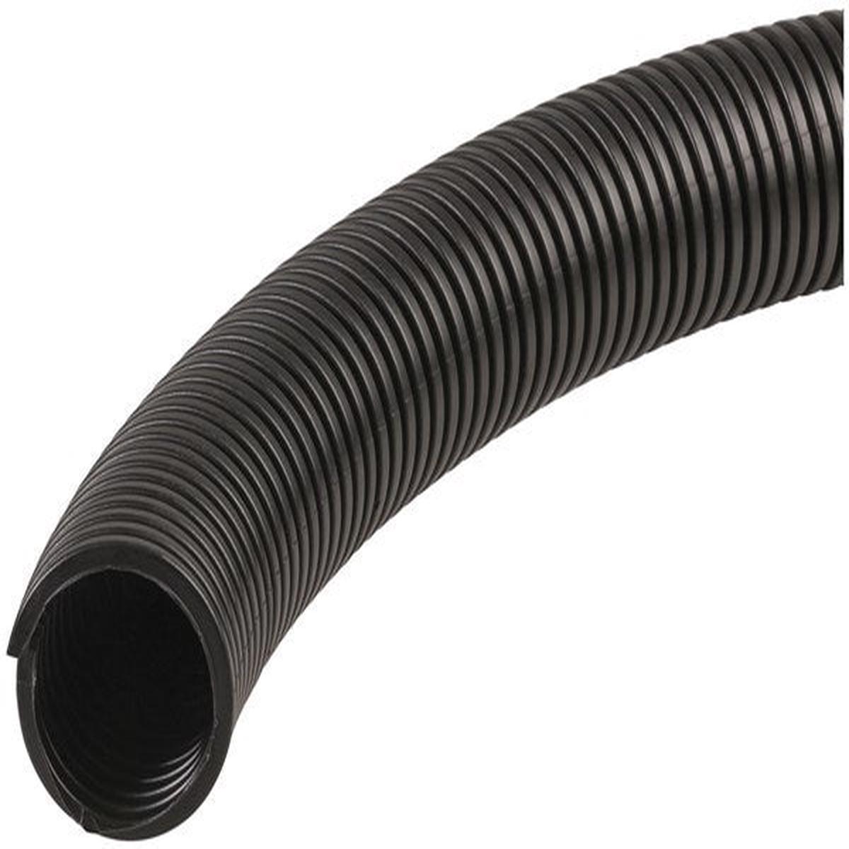 2m Cable 40mm Semi-Rigid Plastic for Multiple Wires or Tubes Loom Tube Black