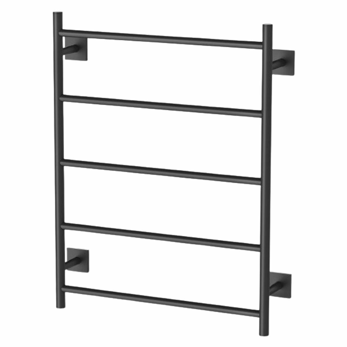Phoenix Radii Heated Towel Ladder 550 x 740mm Square Plate Matte Black