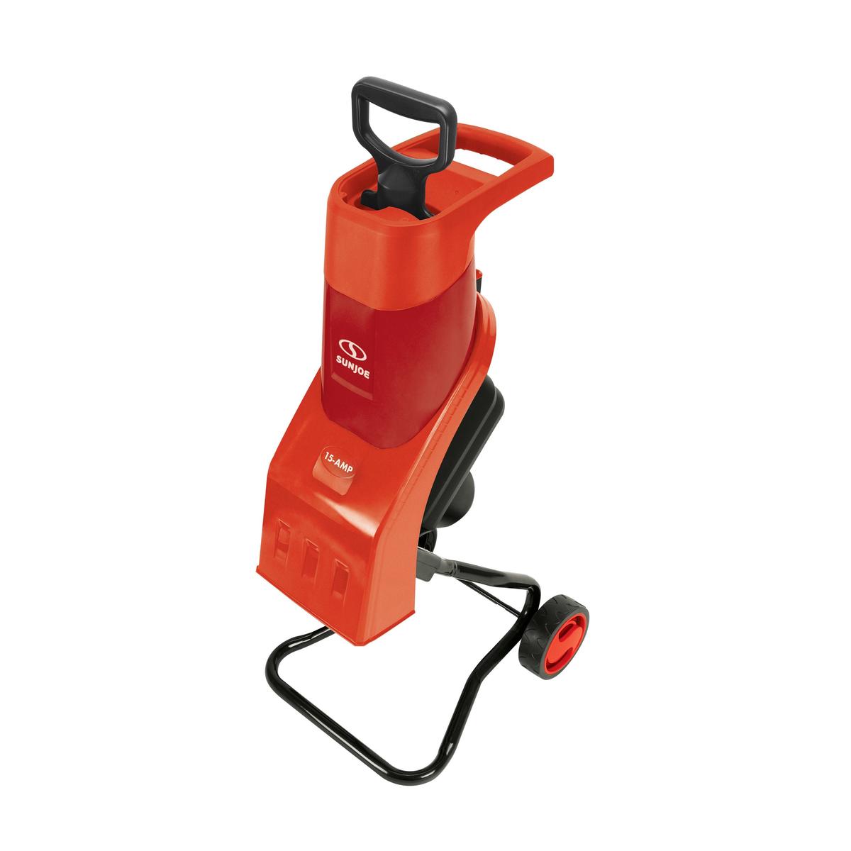 Sun Joe CJ602E-RED-RM Electric Wood Chipper | 17:1 Reduction | 15 Amp | Red (Certified Refurbished)