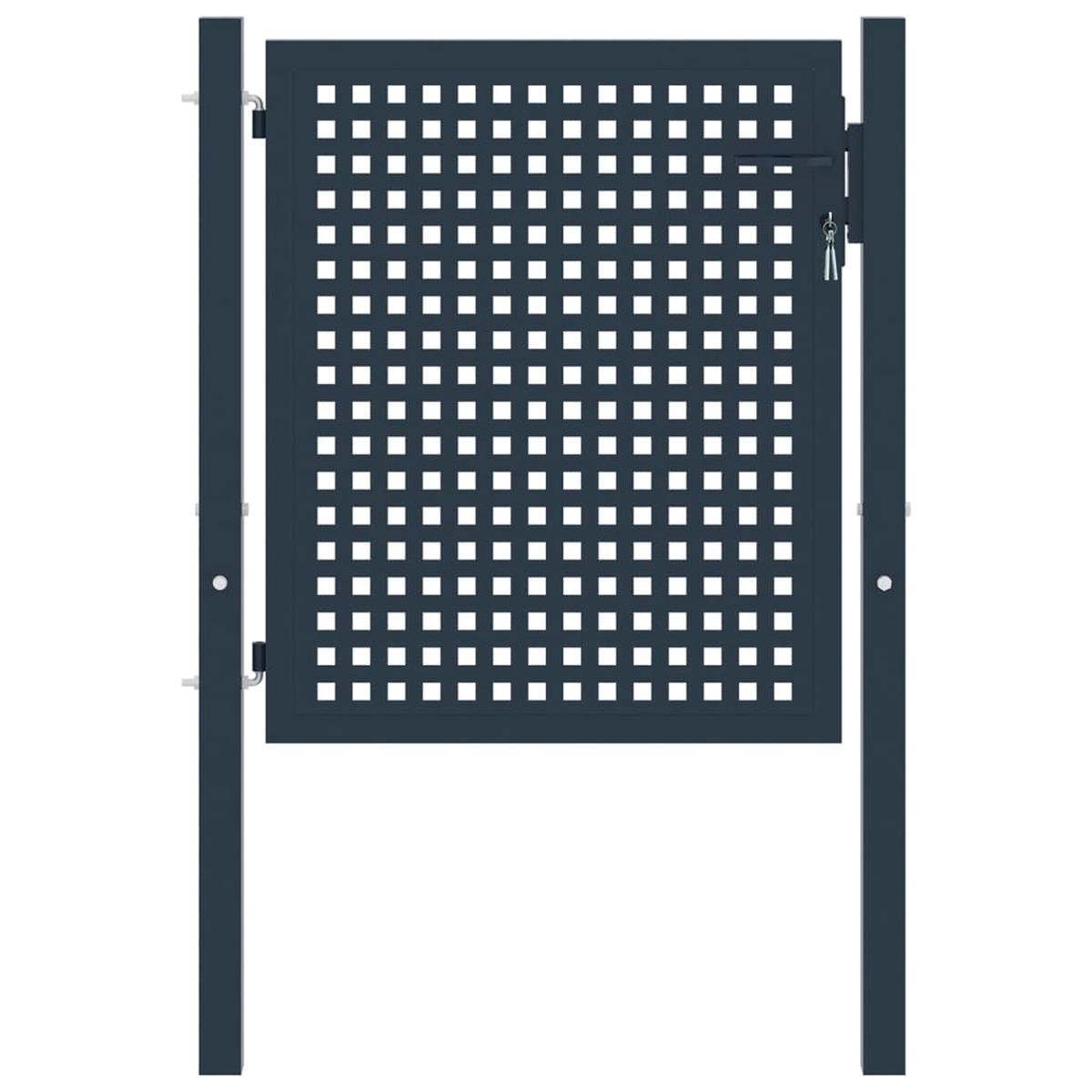 Berkfield Fence Gate Anthracite 102x125 cm Steel