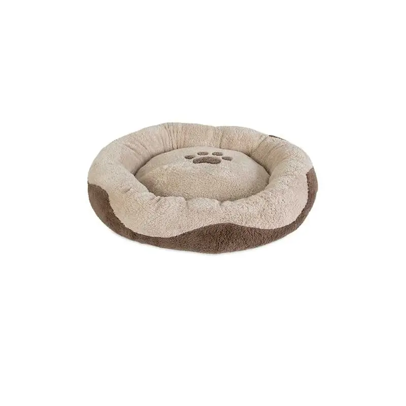 Petmate Aspen Pet Round Pet Bed With Paw Applique 22"