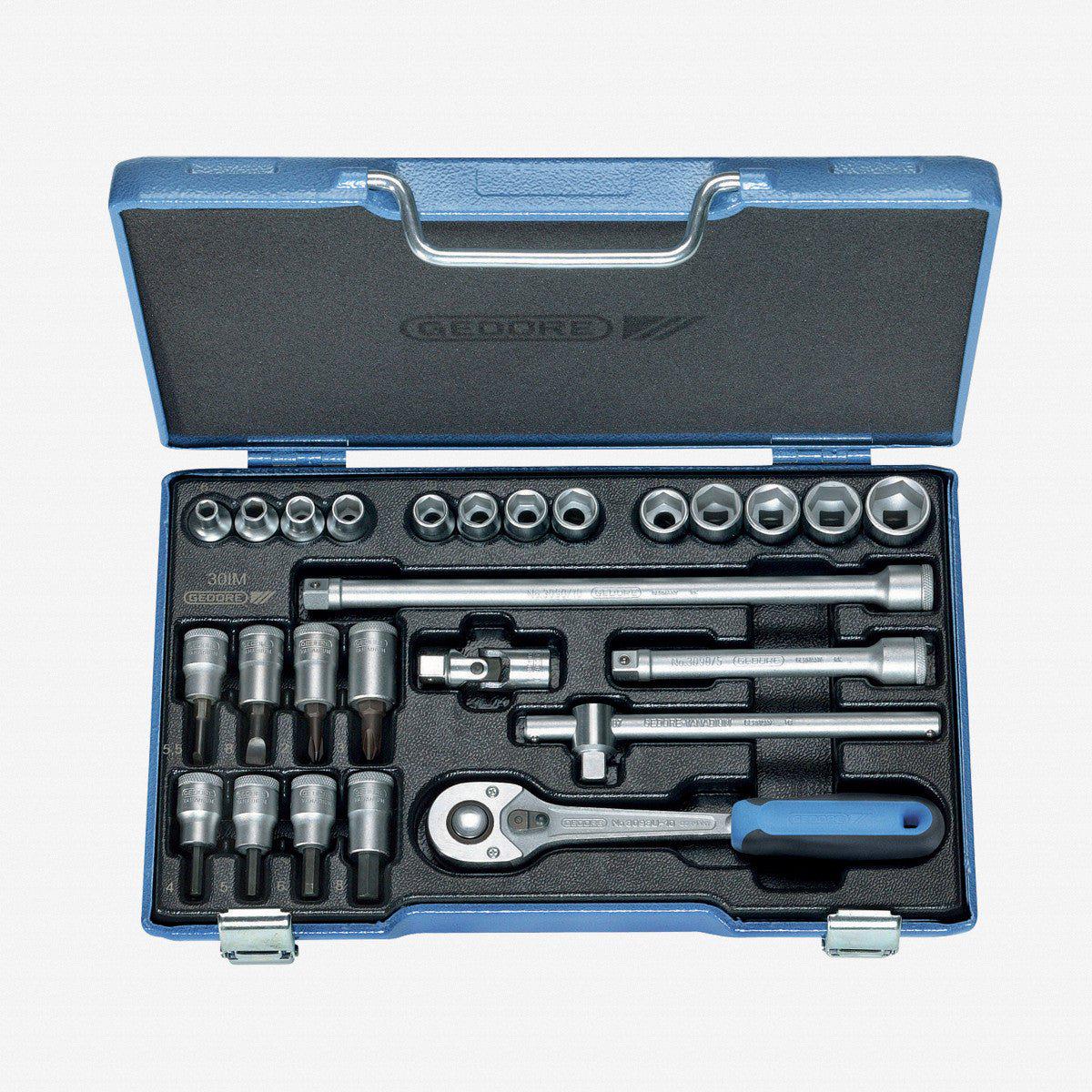 Gedore 30 IMU-10 Socket set 3/8" 26 pcs hex IN-IS-PH