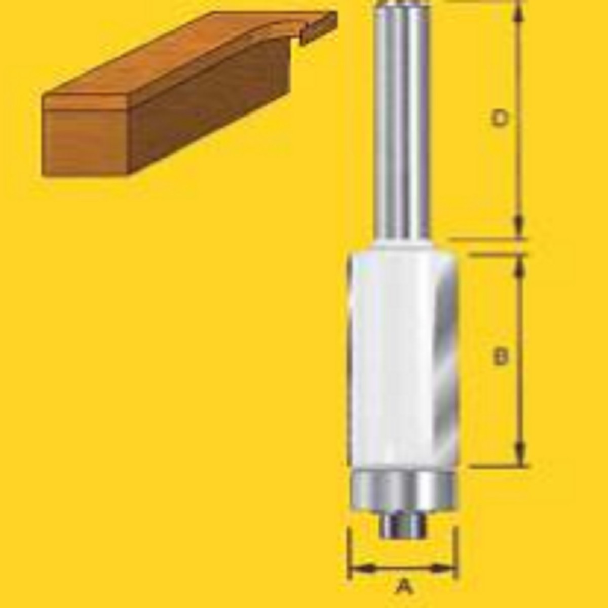Flush Trim Bits - Router Bit - 6.4mm Straight Flush Trim Bit