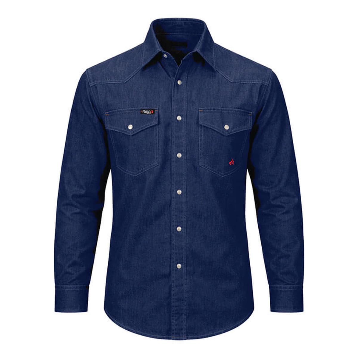 Forge FR Solid Shirt Denim MFRSLD-002