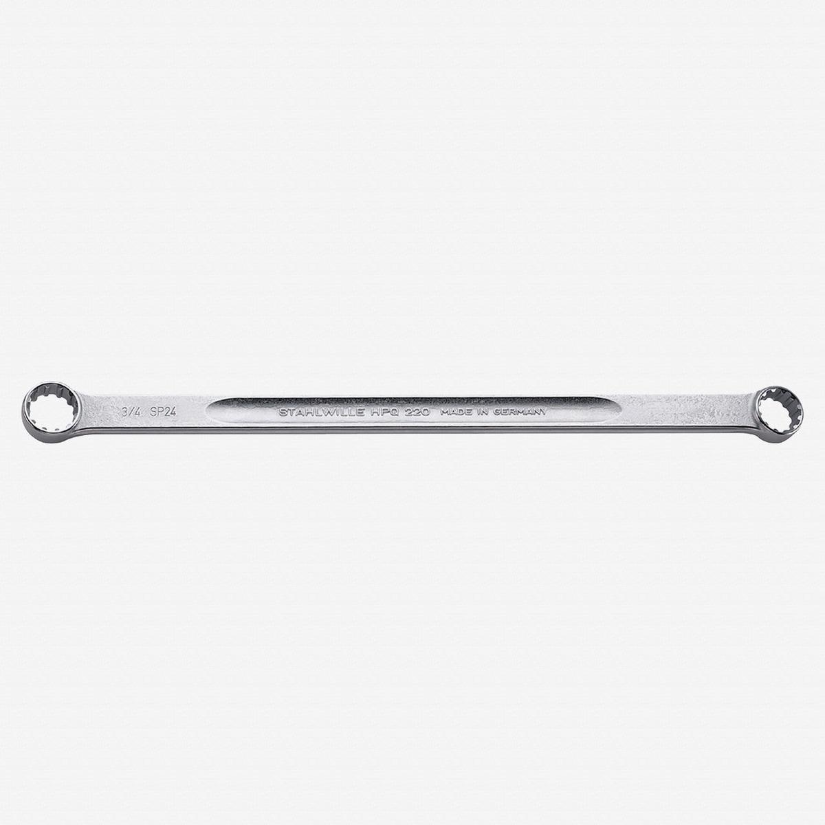 Stahlwille 220a Double Ended Ring Spanner, Extra Long 15 Deg. Offset, 1/4" x 5/16"