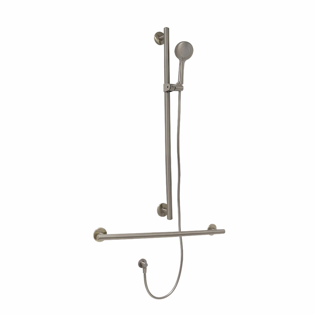 Villeroy & Boch ViCare Trio Designer 32 T Shower Rail Set Universal Brushed Nickel