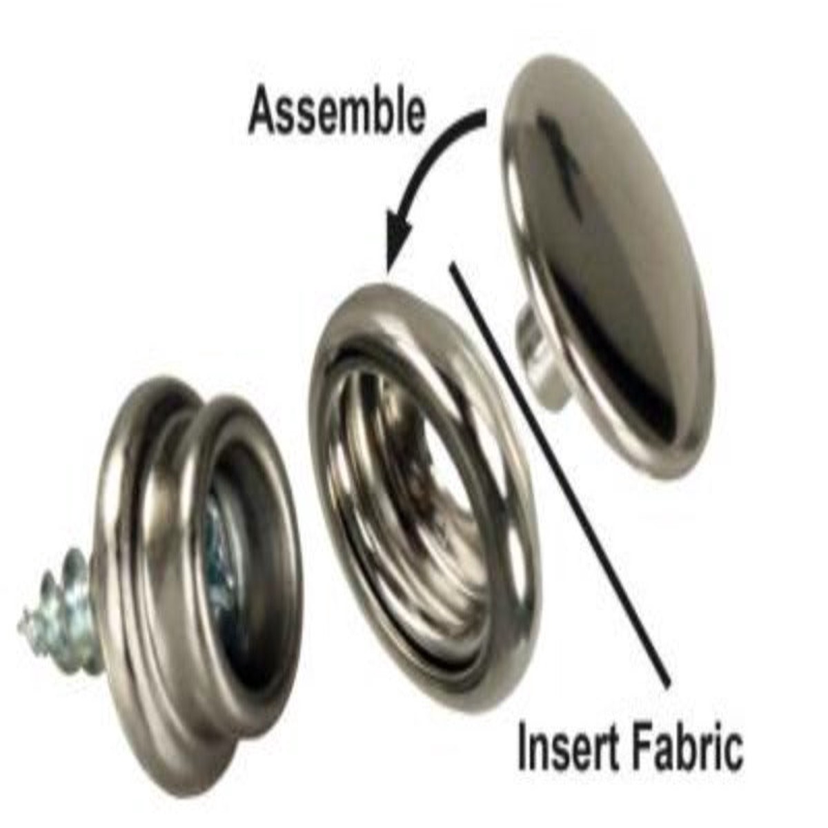 JR Products Fabric to Wall Snap Kit, Set of 6