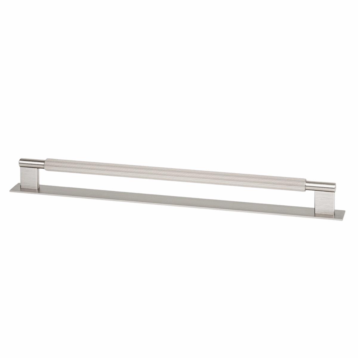 Momo Handles Momo Arpa D Handle and Backplate 320mm Dull Brushed Nickel