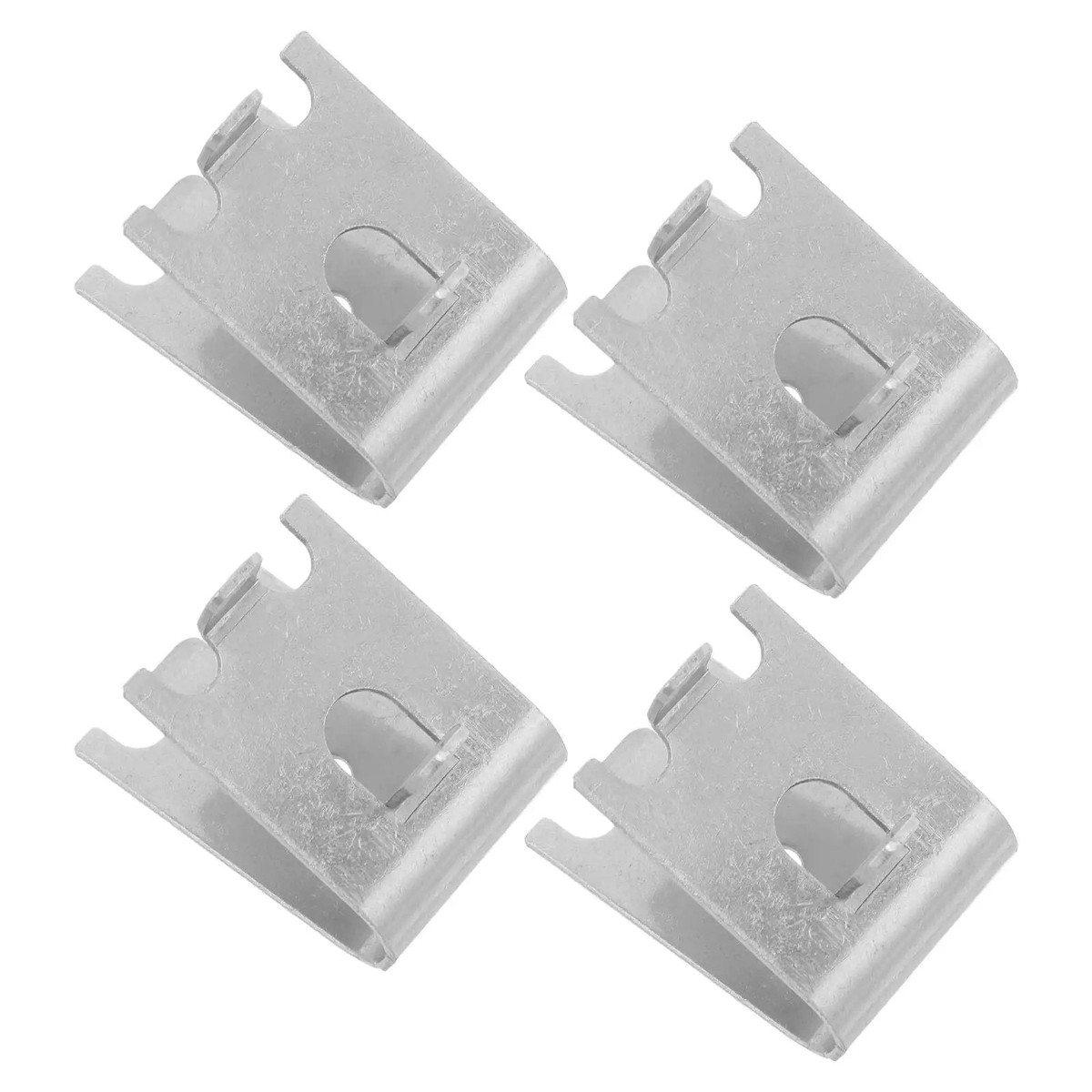 Sturdy Stainless Steel Refrigerator Shelf Clips 4 Pack with Adjustable Supports, Arc Shaped Dovetail Design, Easy Install for Freezer and Refrigerator, Keeps Shelves Solid, No More Sag, Ma