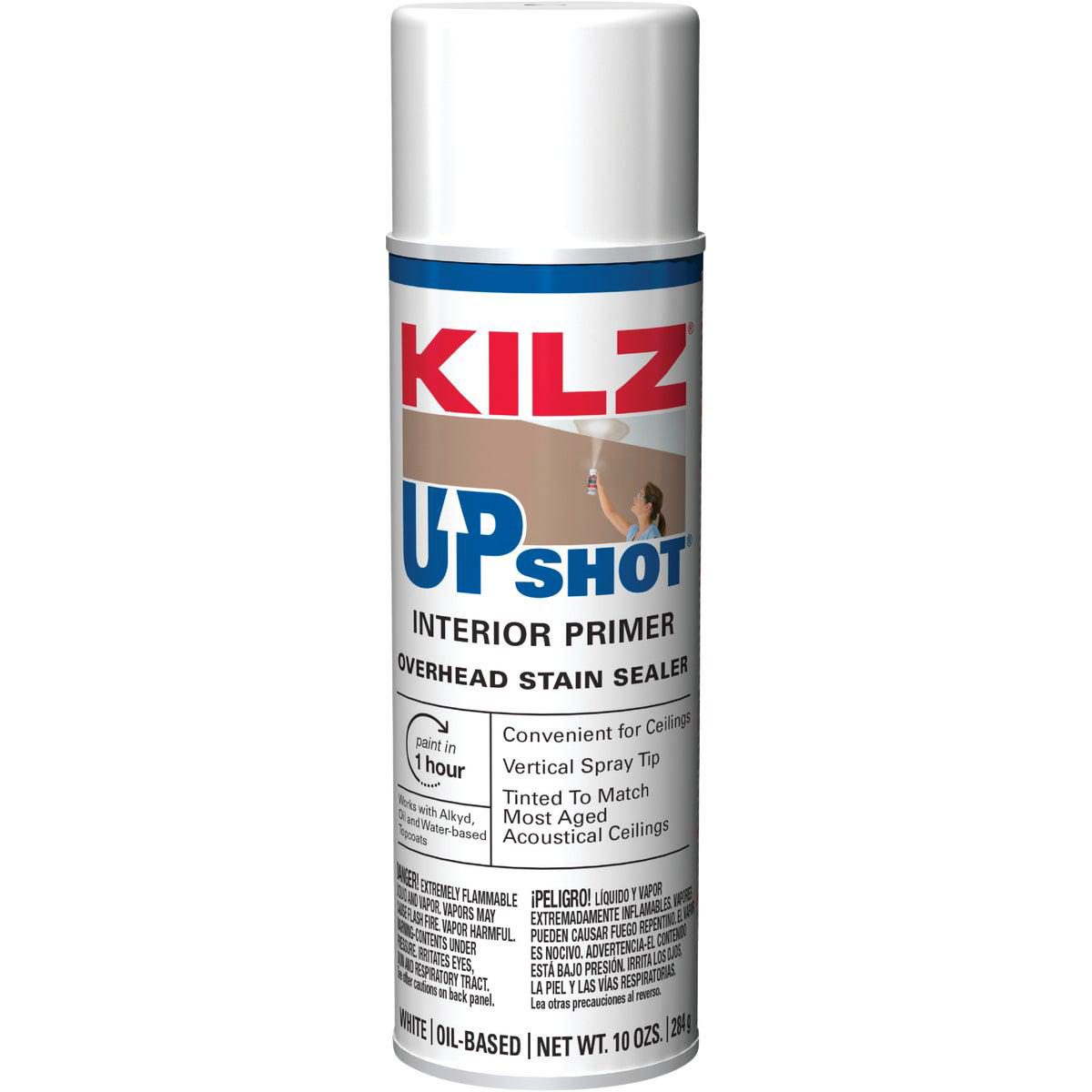 Kilz Upshot 10 Oz Overhead Stain Sealer Spray White