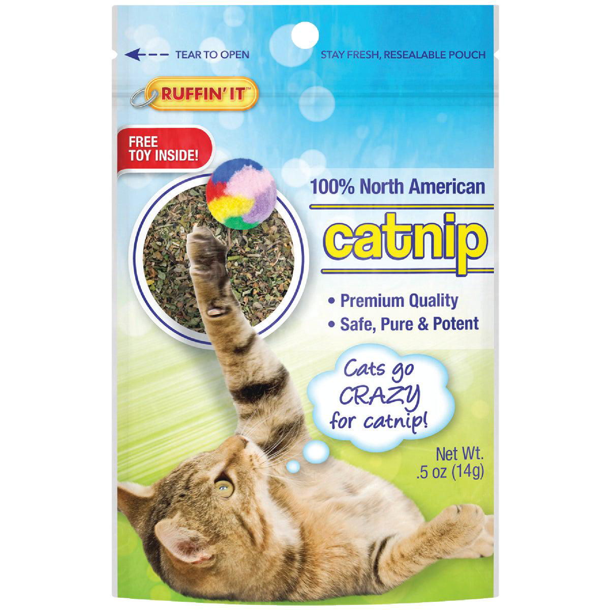 Westminster Pet Ruffin8217 it 05 Oz 100 North American Catnip with Toy