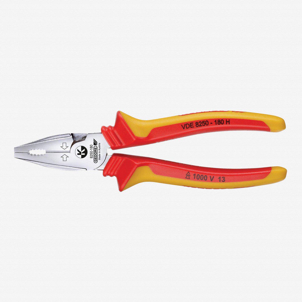 Gedore VDE 8250-200 H VDE Heavy duty combination pliers with VDE insulating sleeves 200 mm
