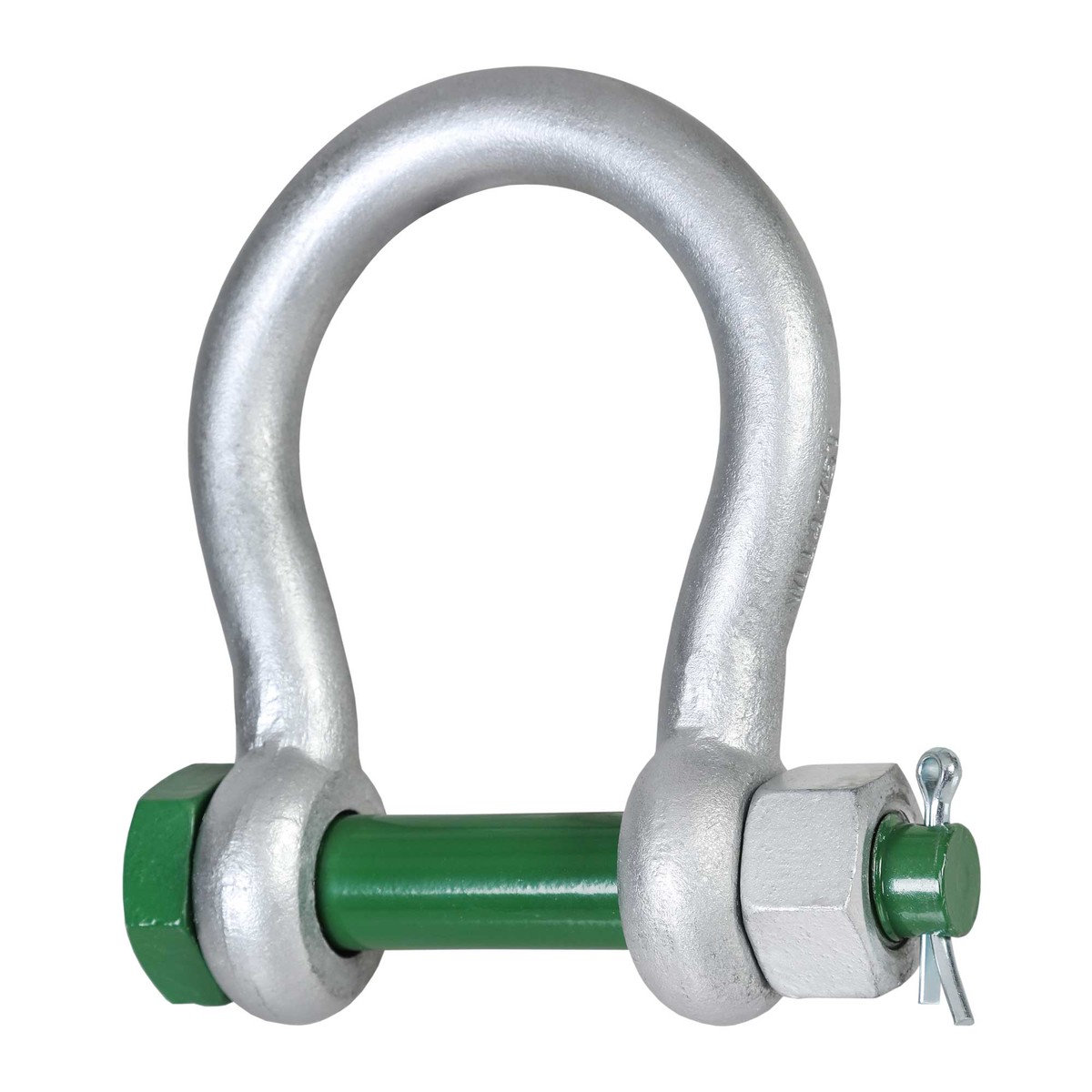 1" Van Beest Green Pin Bolt Type Wide Mouth Towing Shackle | G-4263 - 6.5 Ton