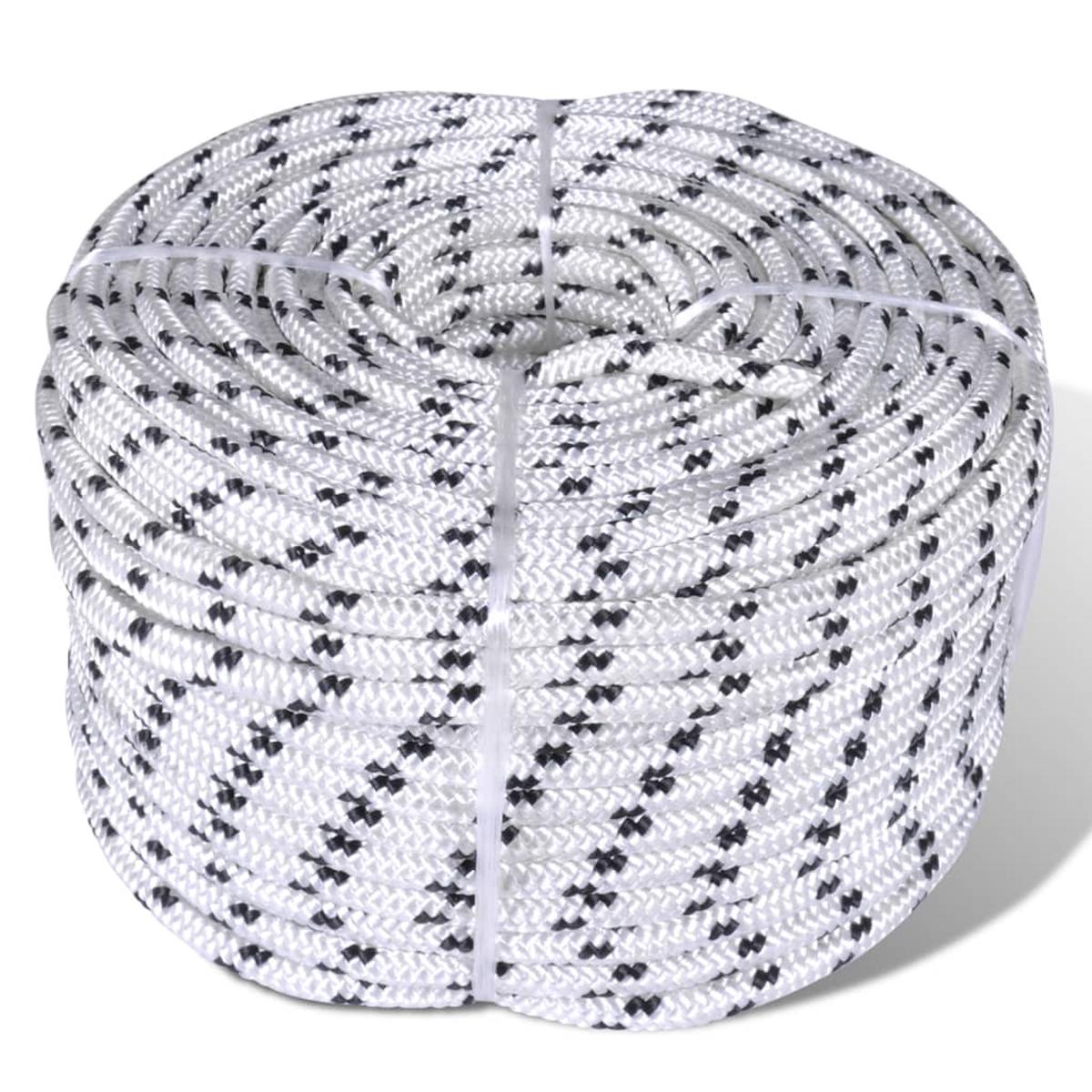 Berkfield Braided Boat Rope Polyester 6 mm 500 m White