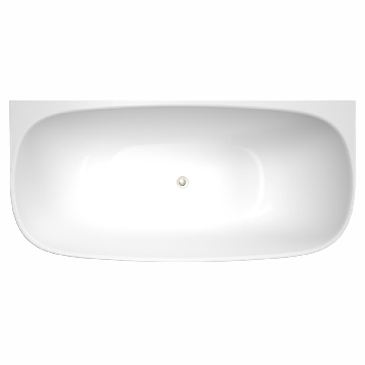 Caroma Contura II 1700 Back To Wall Freestanding Bath White