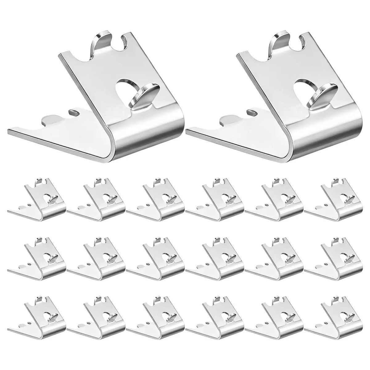 Heavy Duty Stainless Steel Freezer Shelf Clips Set, Refrigerator Shelf Support Hooks And Brackets, Fridge Holder Pegs For Rock Solid, Secure Shelving And Easy Install On Most Racks