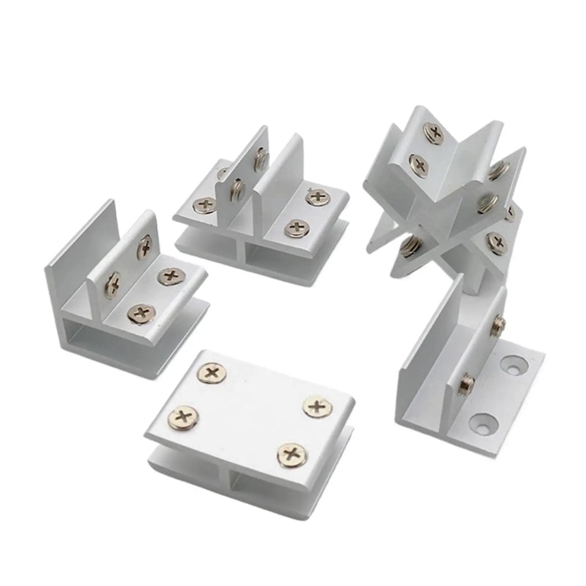 Beefy Zinc Alloy Cabinet Shelf Clips Twelve Pack Thickened Glass Clamp Holders For 6 To 12mm Display Racks Secure Fixed Shelves And Durable Support In Furniture Hardware