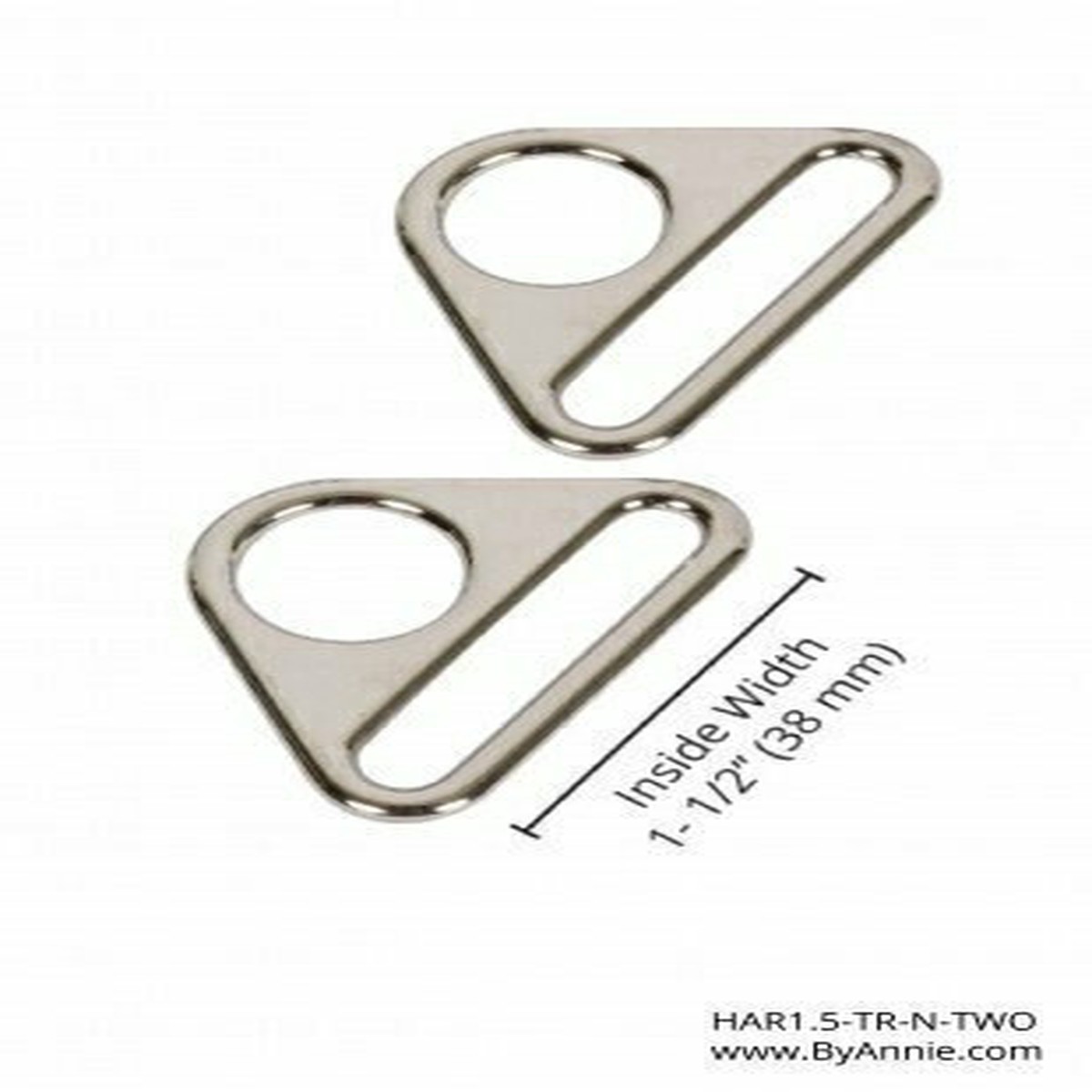 byAnnie 1.5" Nickel Triangle Ring