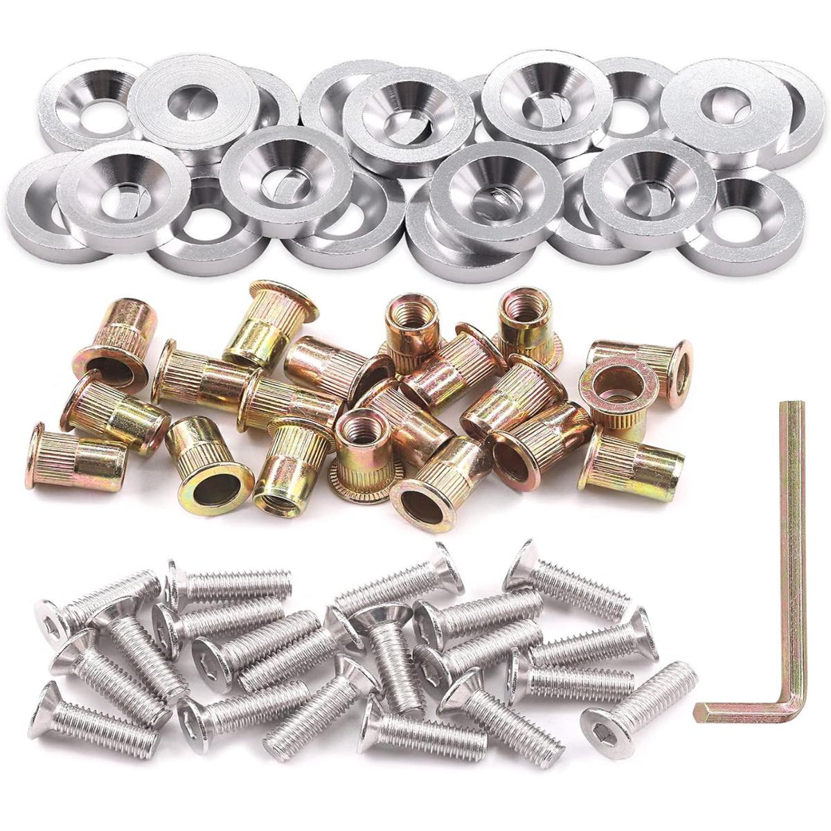 HARDWARE KITS 8211 Silver Washers Stainless Bolts (20pc) Do Not Add Installation Kit