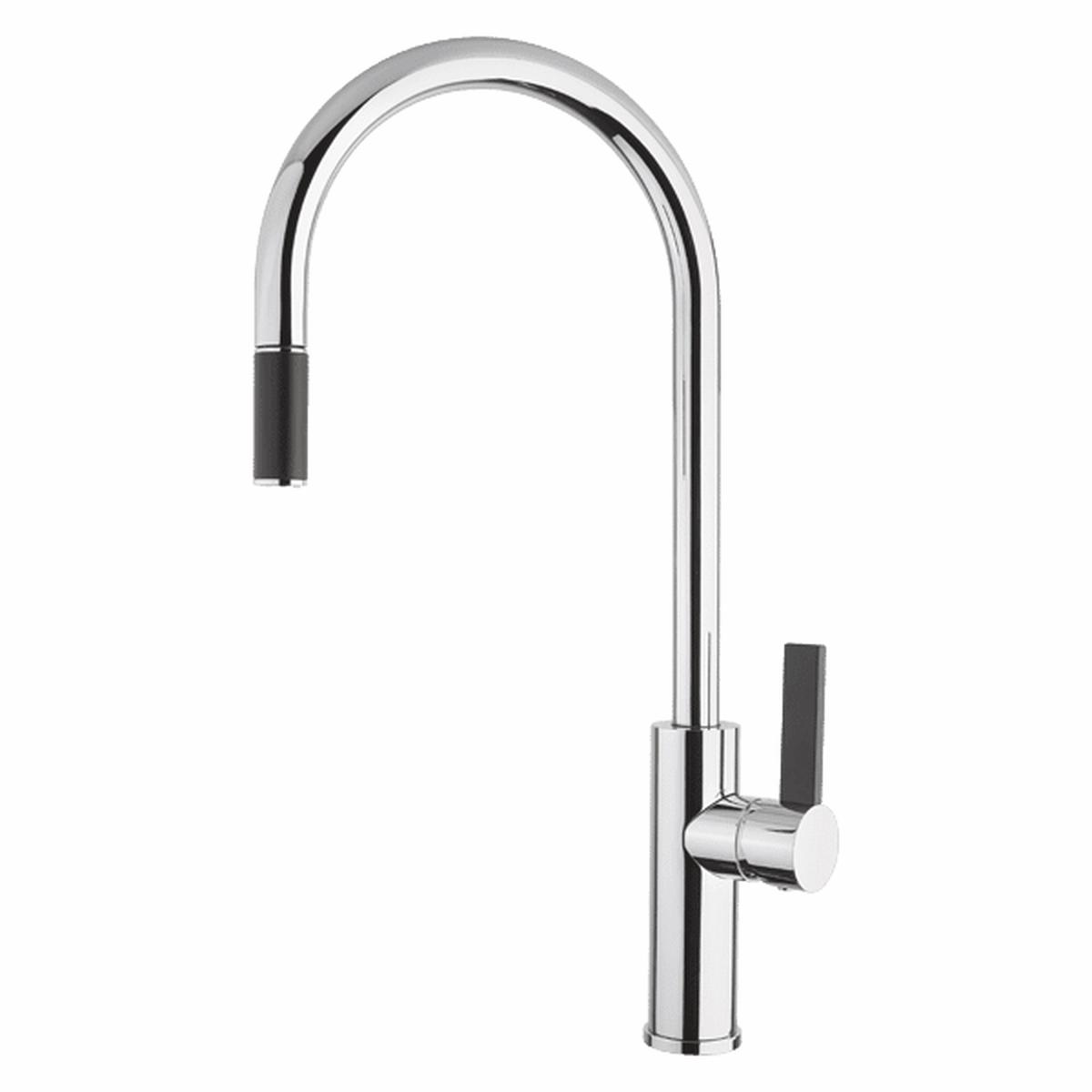 Armando Vicario Luz Gooseneck Pull-Out Mixer Chrome
