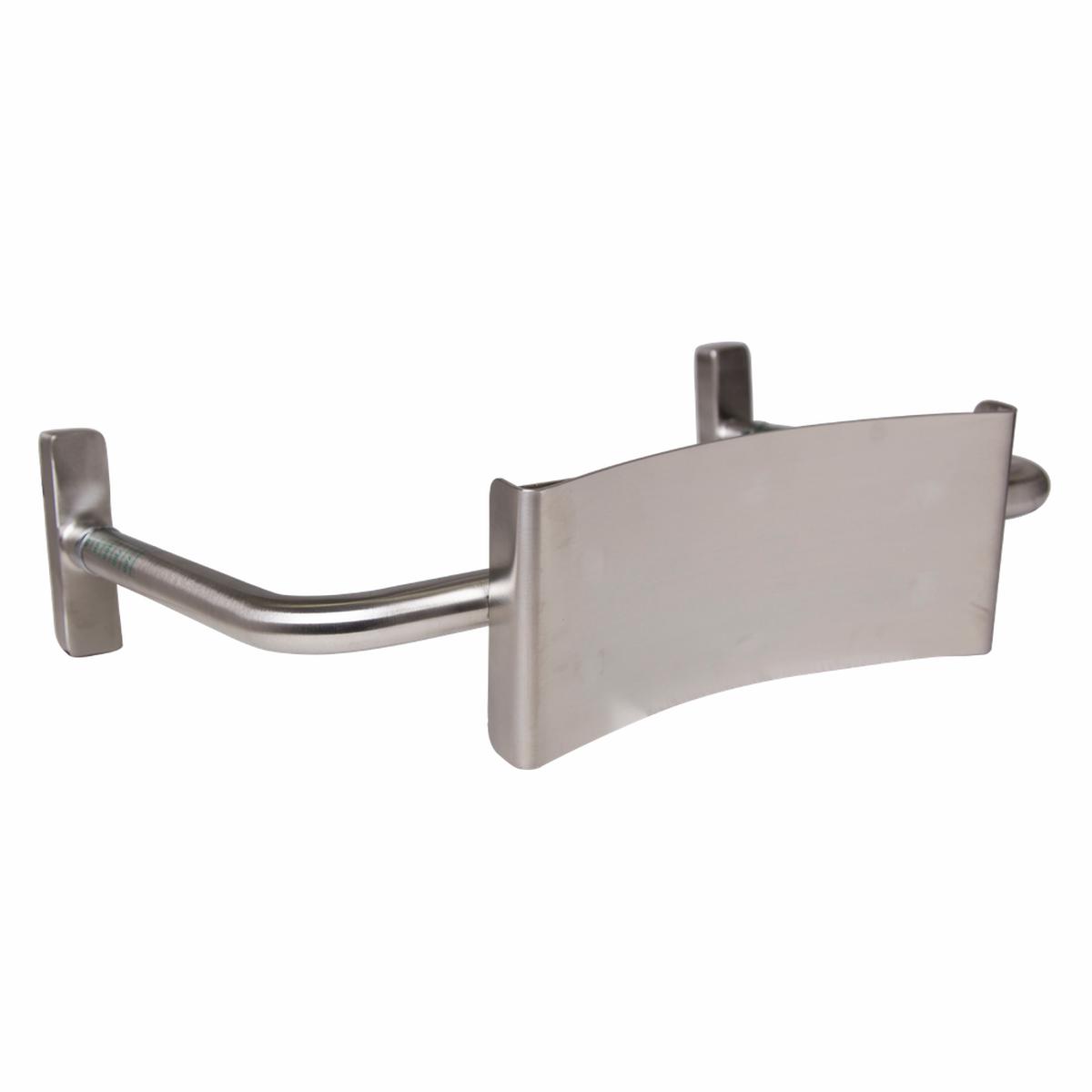 Metlam Vandal Proof Straight Arm Backrest In Satin Stainless Steel