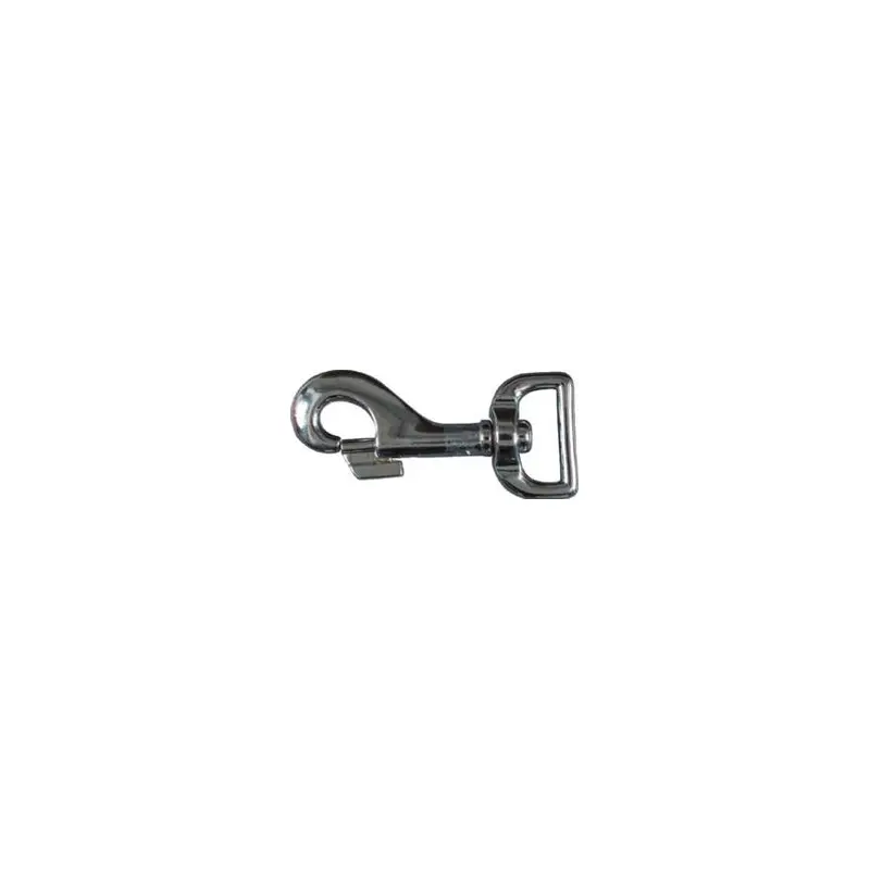 Nickel Bolt Snap, Loop Swivel Eye, 1 x 3.125-In.