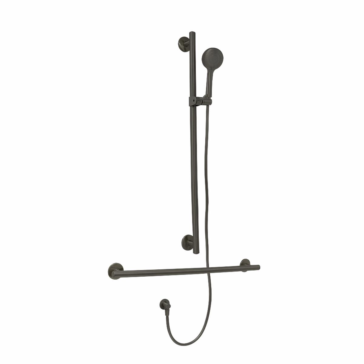 Villeroy & Boch ViCare Trio Designer 32 T Shower Rail Set Universal Gunmetal