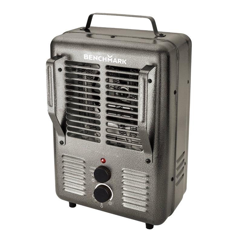 1500W Milkhouse Utility Heater - with Thermostat, Black