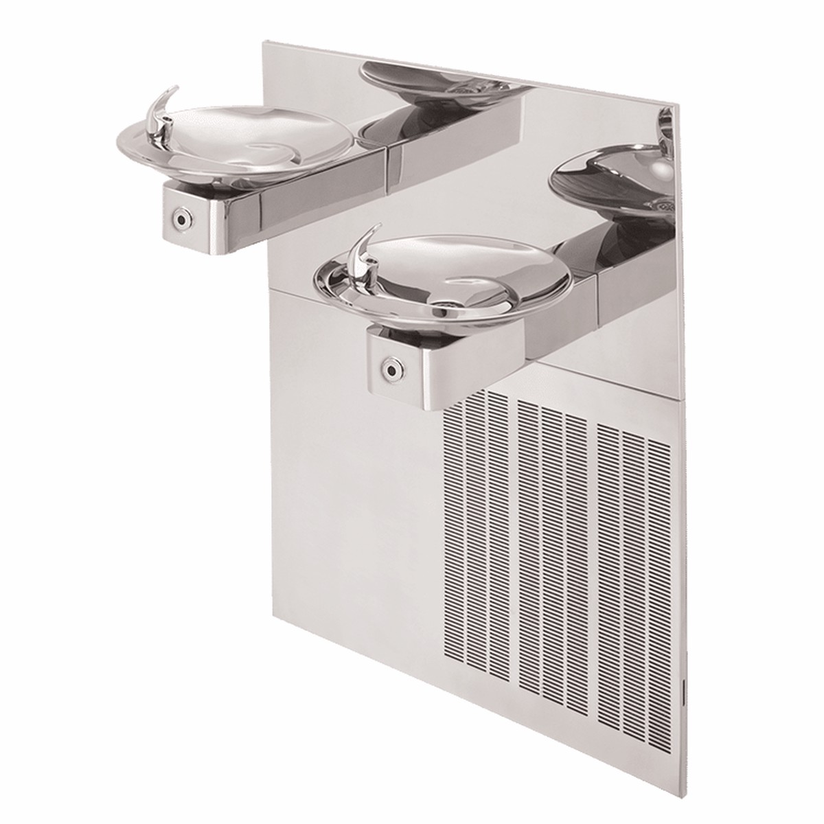Chilled Wall Mount ADA Touchless High Polished Dual Fountain
