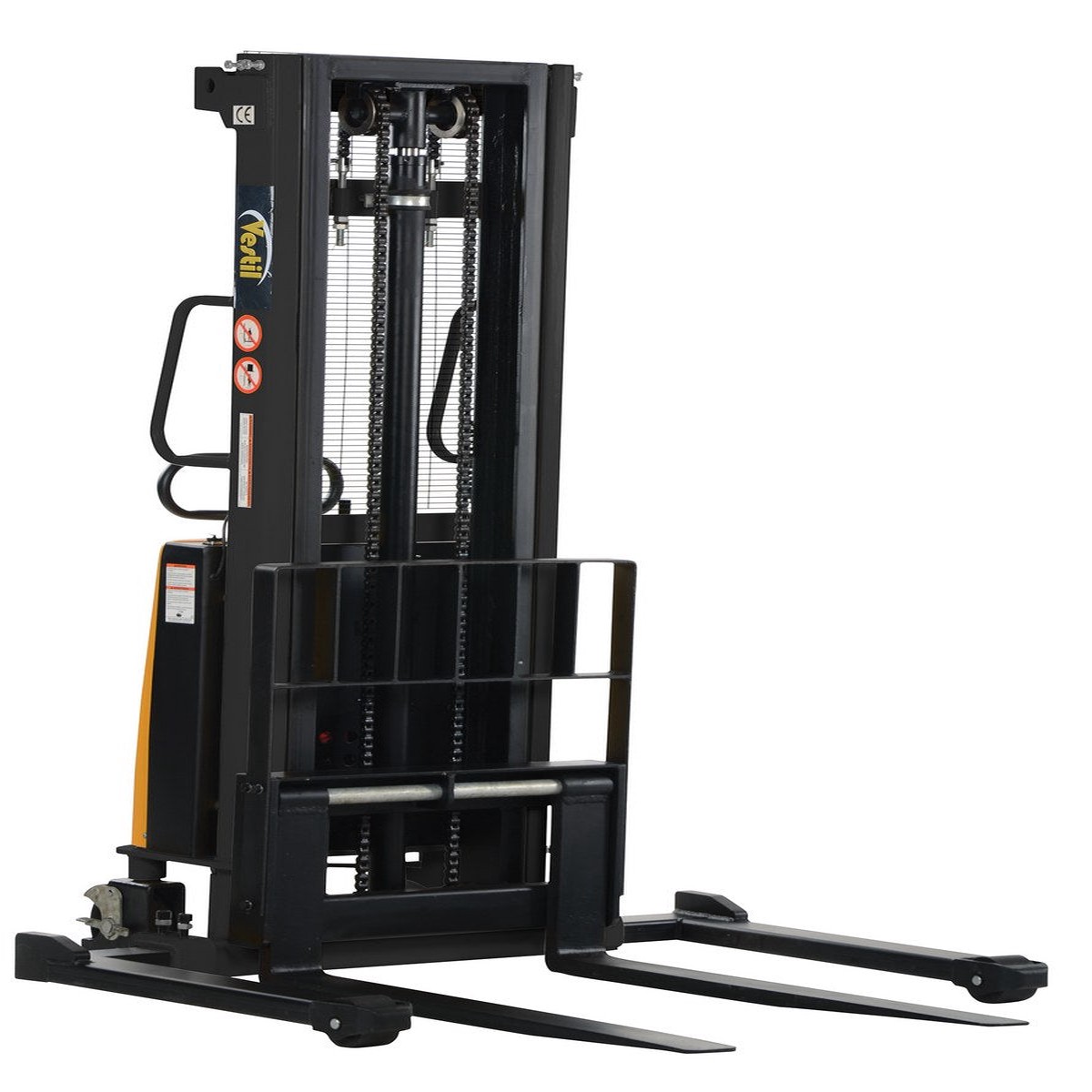 Vestil Semi-Electric Adjustable Stacker with Powered Lift - 118 Inch Height - SL-118-AA