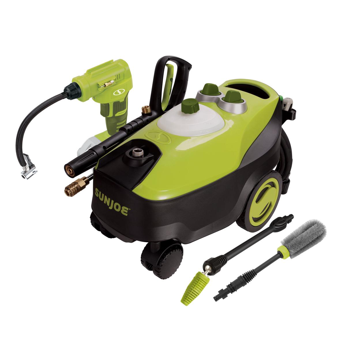Sun Joe AUTO-BDL Automotive Bundle W Go Anywhere Pressure Washer Accessories and Cordless Air Compressor