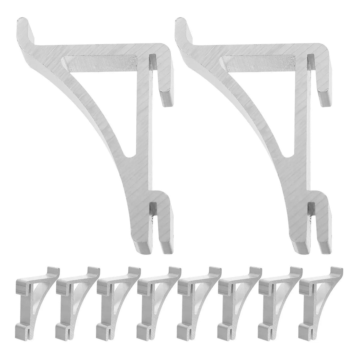 10 Pack Aluminum Freezer Shelf Clips For Refrigerator And Cooler Hooks Easy To Install Sturdy Small Shelf Supports For Kitchen And Home Keeps Shelves Organized Like A Pro
