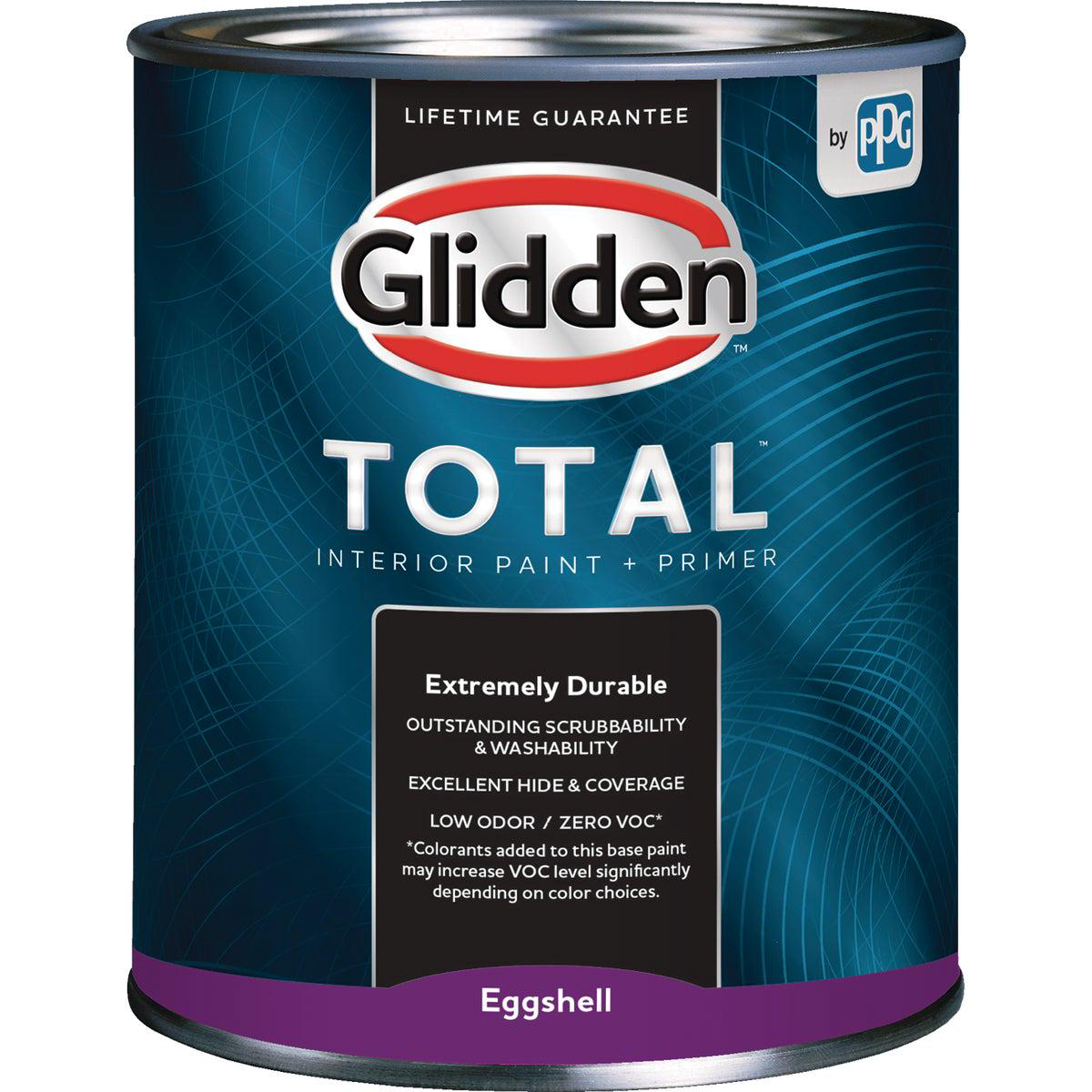 Glidden Total Interior Paint Primer Eggshell Midtone Base Quart