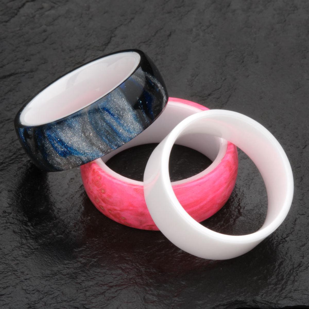 Artisan White Ceramic Comfort Fit Ring Core