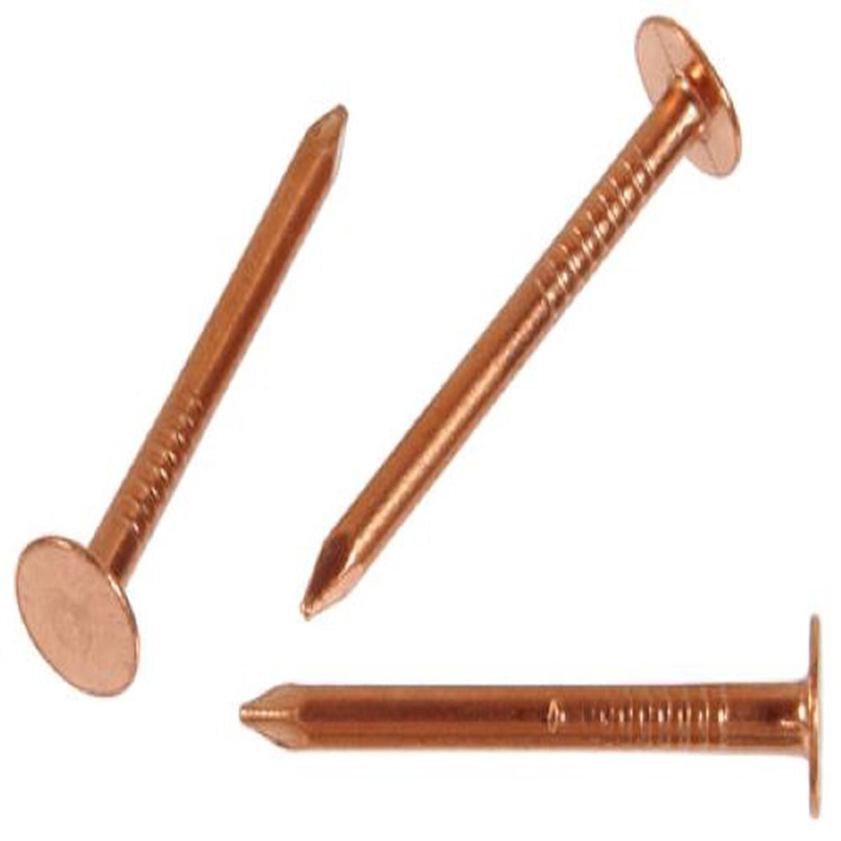 Hillman 461790 6 oz Package of 1258221 x 11 Copper Flat Head Slate Slating Roofing Nails 8211 Quantity of 10