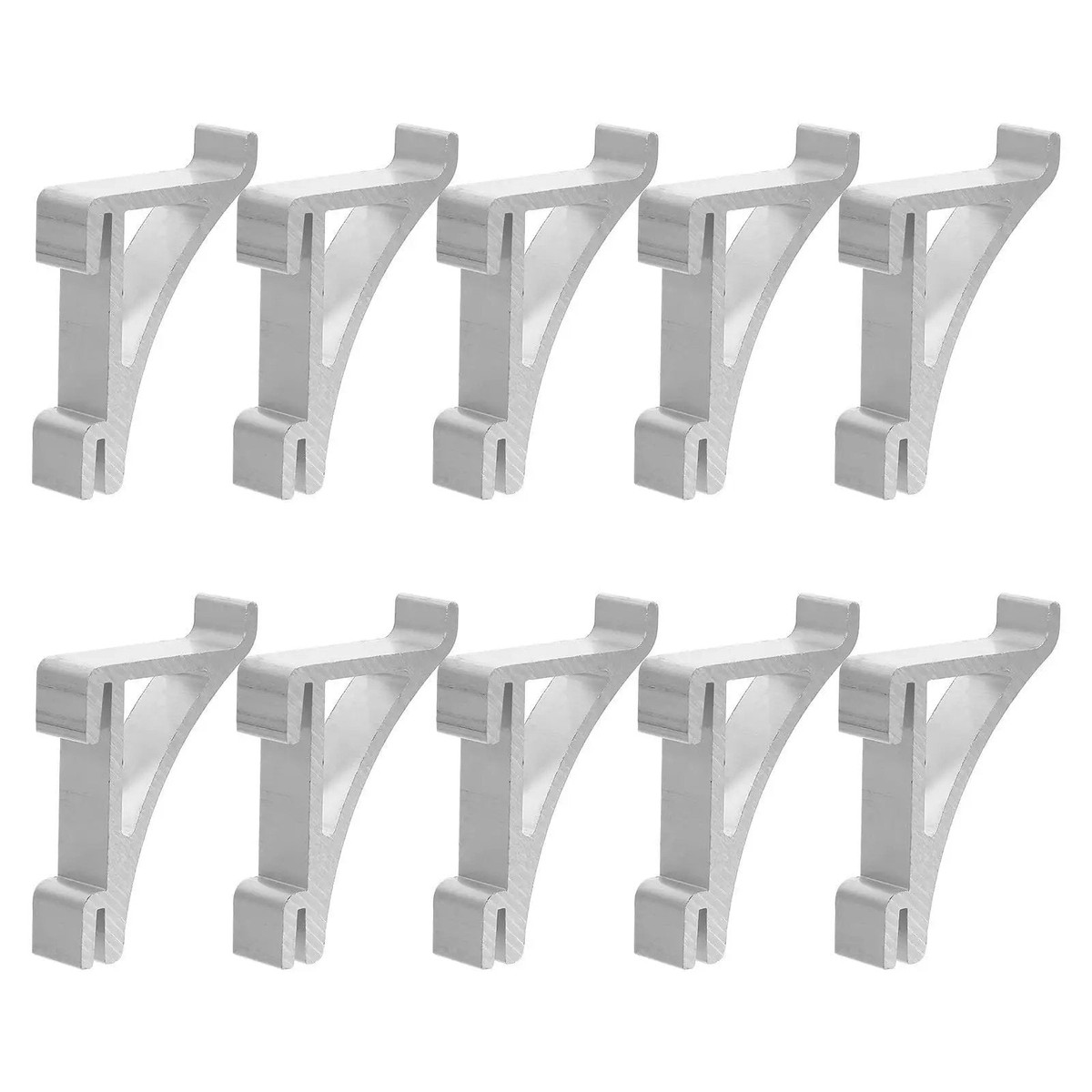 10 Pack Refrigerator Shelf Clips Aluminum Freezer Rack Clips With Polished Finish Not Easy To Crack Cooler Shelf Support Clamps For Fridge Durable Heavy Duty Snap In Design For Reliable Gr