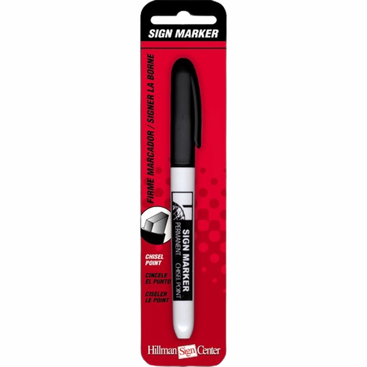 Hillman Black Chisel Point Permanent Marker