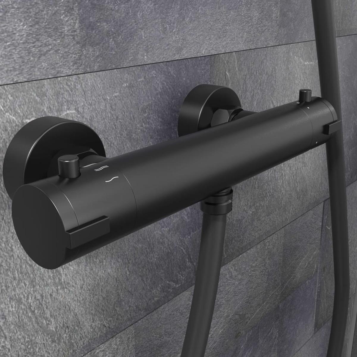 SCH_TTE Thermostatic Shower Mixer Tap LONDON 5.5 cm Matt Black
