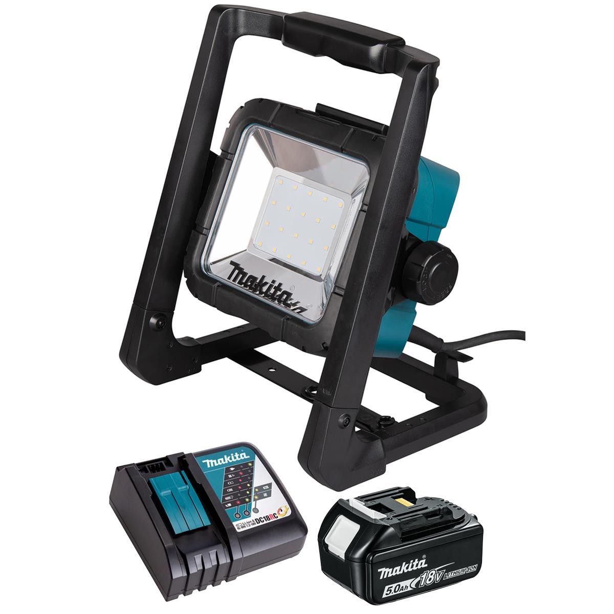 Makita DML805/1 14.4V - 18V LXT LED Worklight with 1 x 5.0Ah Battery & Charger