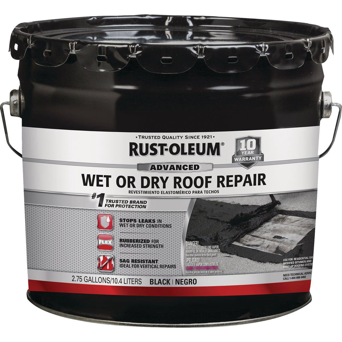Rust-Oleum 275 Gal Black Advanced Wet or Dry Roof Repair