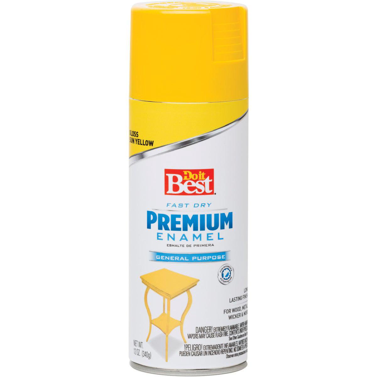 Do it Best Premium Enamel 12 Oz Gloss Spray Paint Sun Yellow