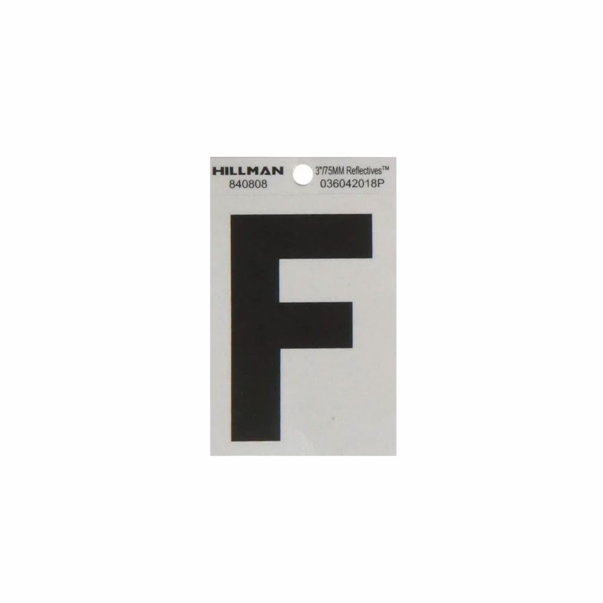 Hillman 3 in. Black & Silver Reflective Mylar Sticker Wide Style Letter K