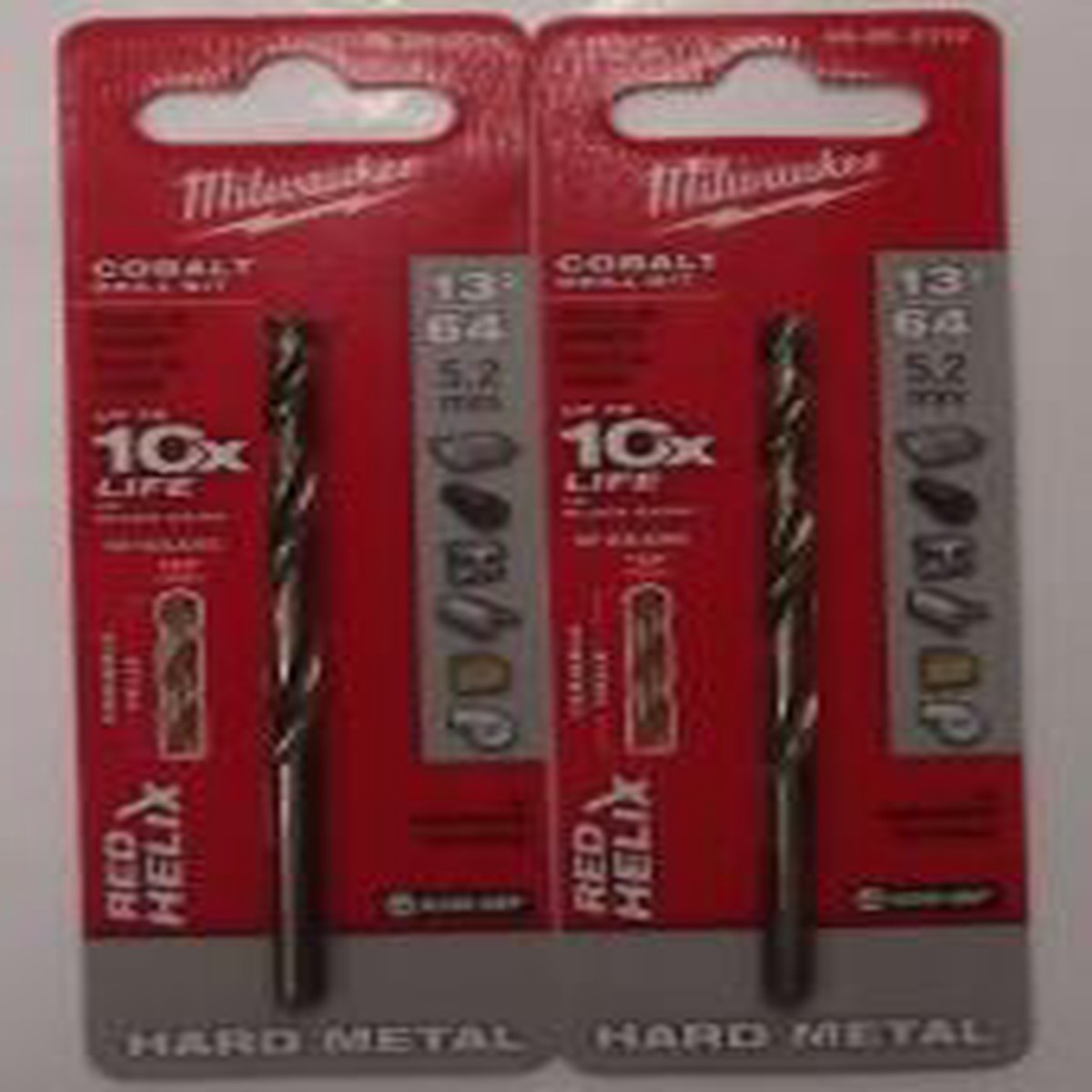 Milwaukee 13/64" Cobalt RED HELIX Drill Bits 2pcs. 48-89-2310