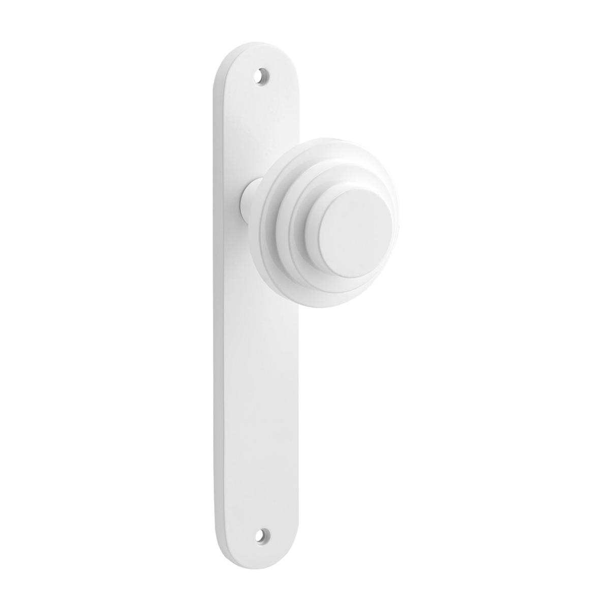 Bankston Sans Arc Zzzigurat Door Knob on Oval Backplate - Euro | Neutralis