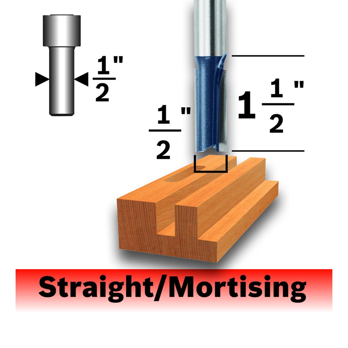 Bosch 85242MC Ct 1/2 X 1-1/2 Straight 2F 1/2S