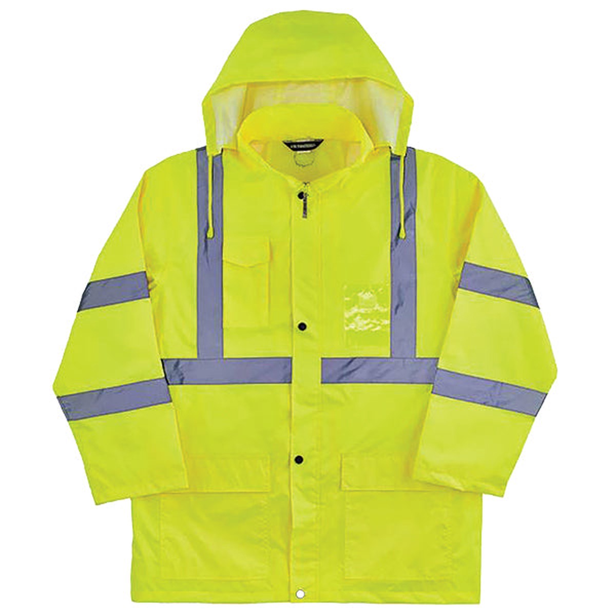 Ergodyne Glowear 8366 Lightweight Hi-Vis Class 3 Rain Jacket, Type R, Small, Lime, 1/Each