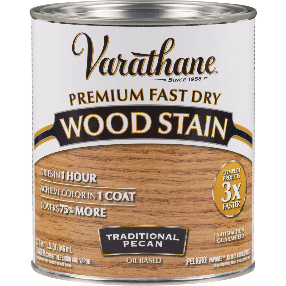 Varathane Fast Dry Traditional Pecan Urethane Modified Alkyd Interior Wood Stain 1 Qt
