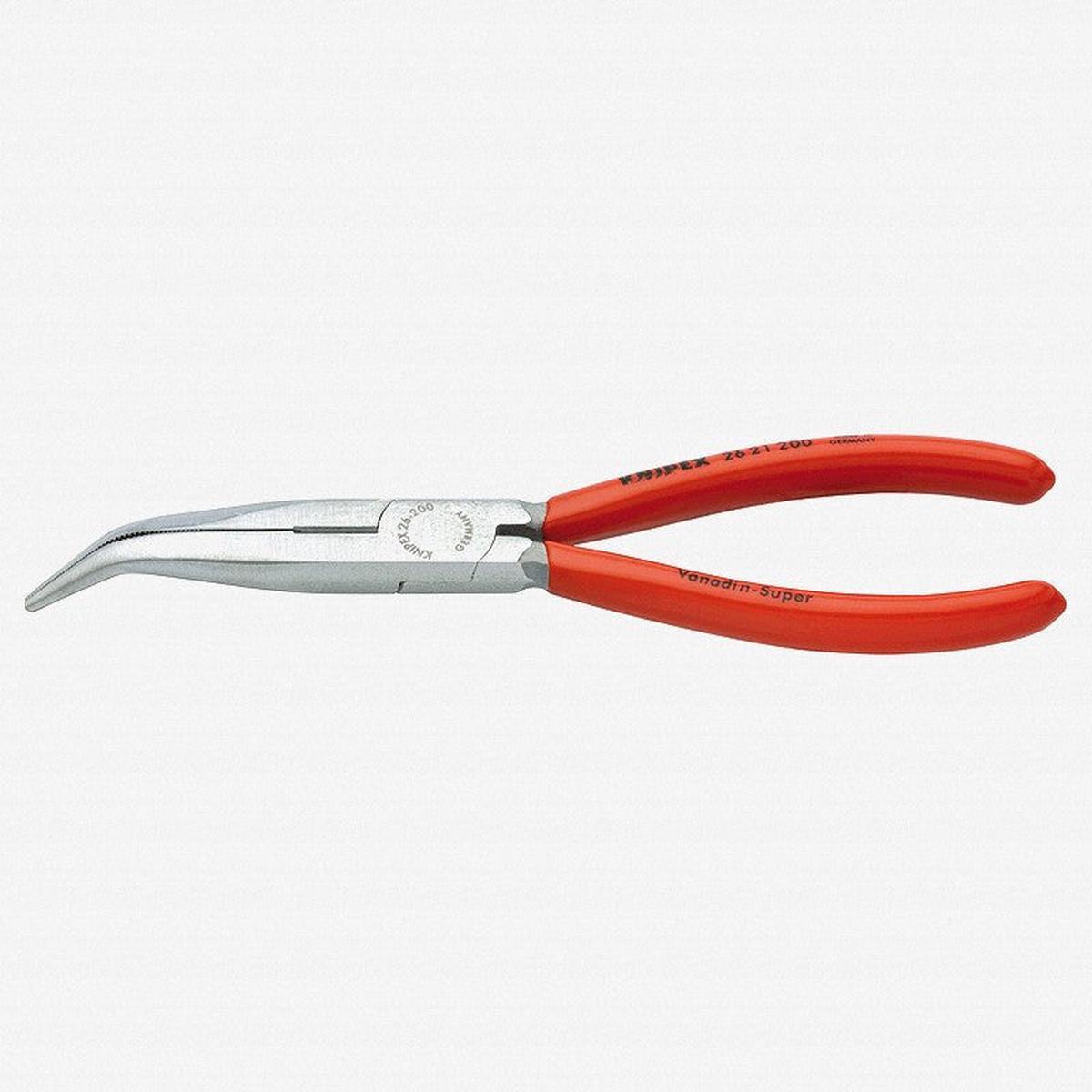 Knipex 8" Chain Nose Side Cutting Pliers (Stork Beak Pliers) - Plastic Grip