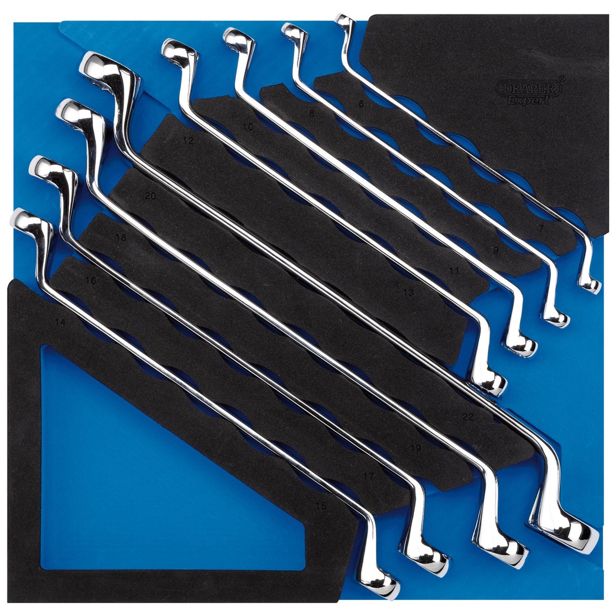 Draper 63523 Ring Spanner Set in 1/2 Drawer EVA Insert Tray (8 Piece)
